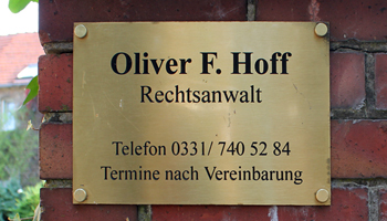 Oliver F. Hoff-Rechtsanwalt Kanzlei